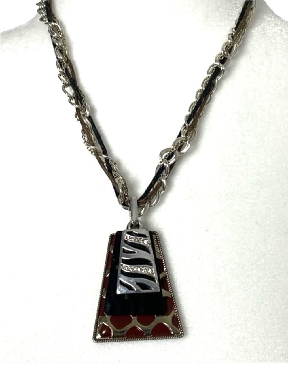 Necklace Leopard Zebra Print Design